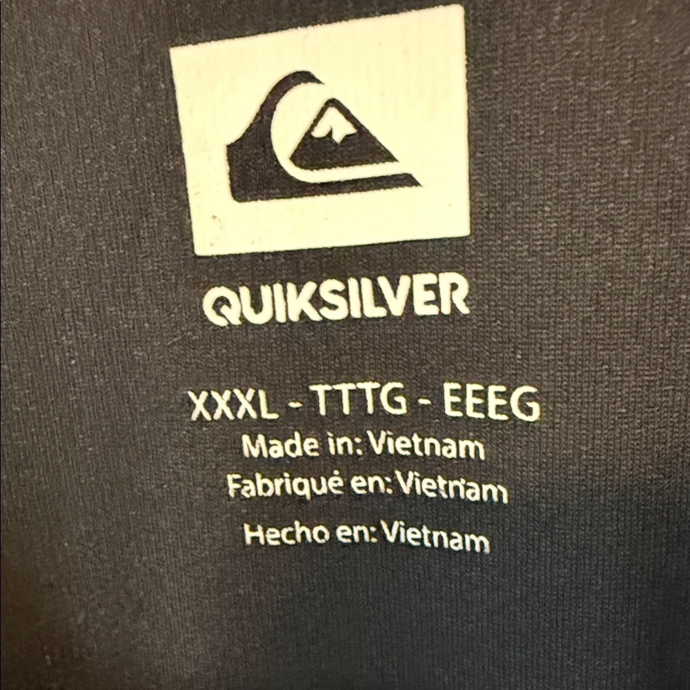 Quiksilver Men’s Long-Sleeve Performance Tee - Black with Orange Trim size XXXL - Picture 3 of 4
